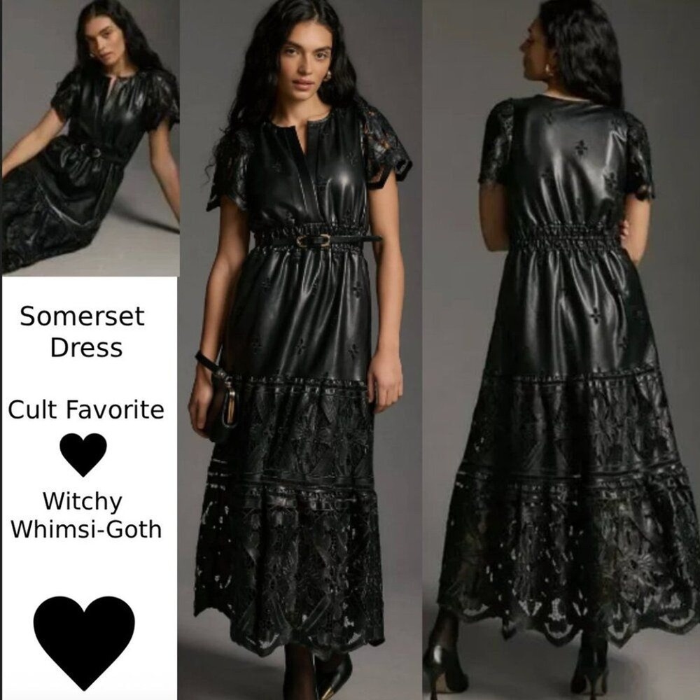 Anthropologie Somerset Maxi Dress Women's S Whimsigoth Gothic Lace - Picture 2 of 16